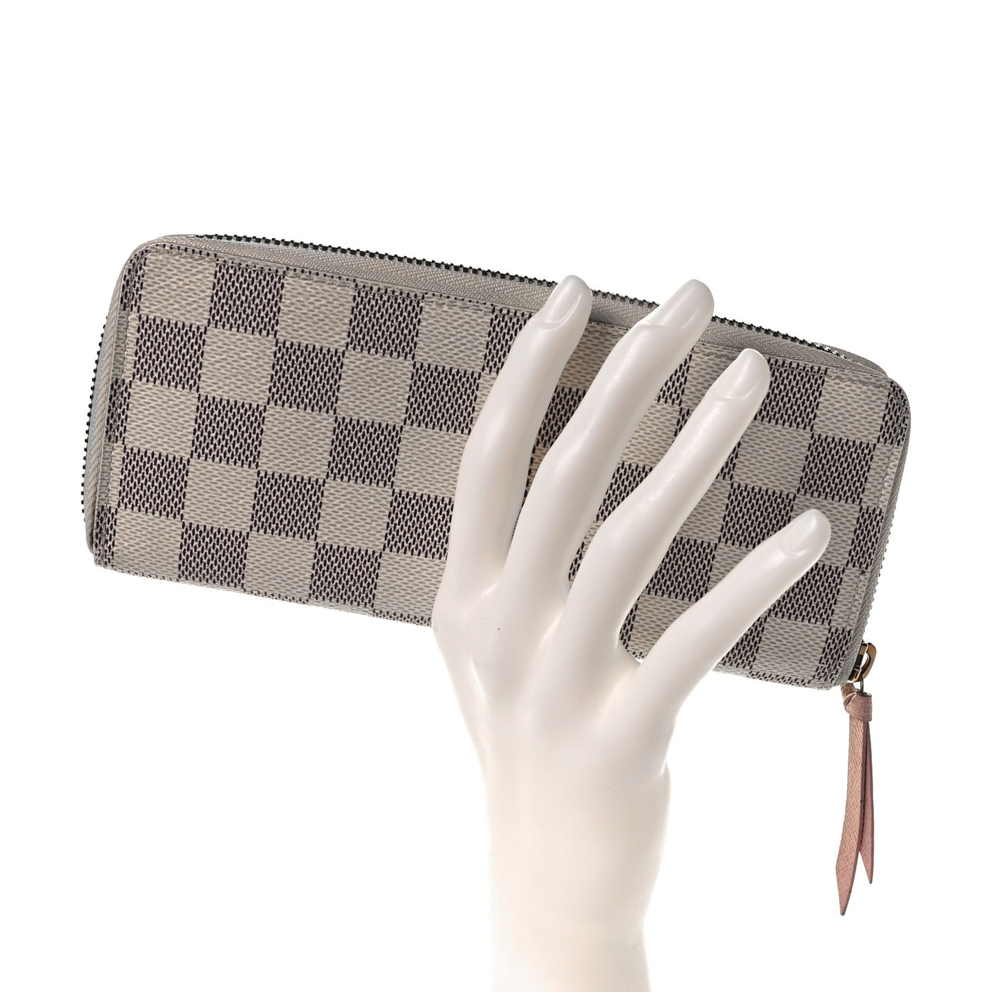 Damier Azur Clemence Wallet Rose Ballerine