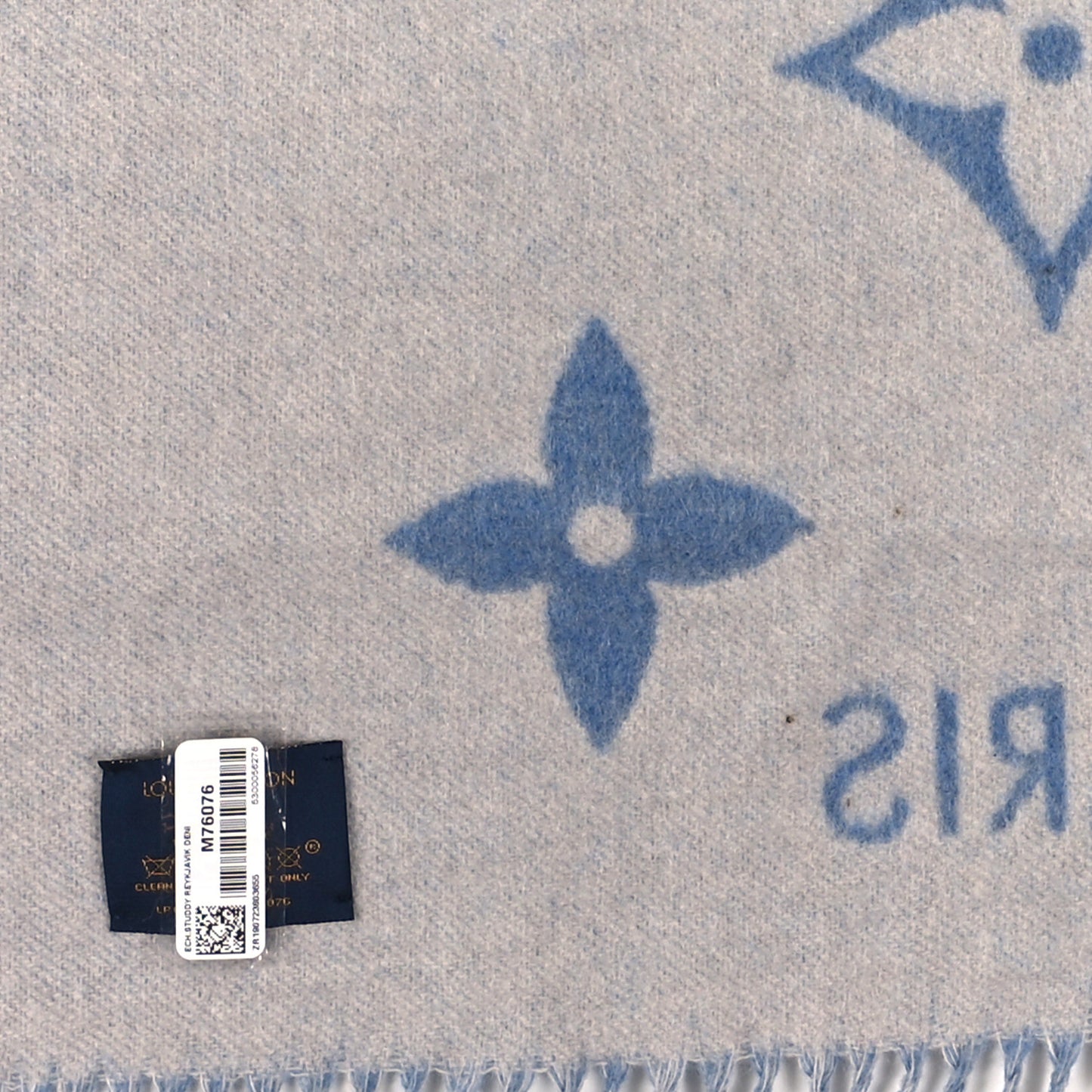 Cashmere Monogram Studdy Reykjavik Scarf Denim