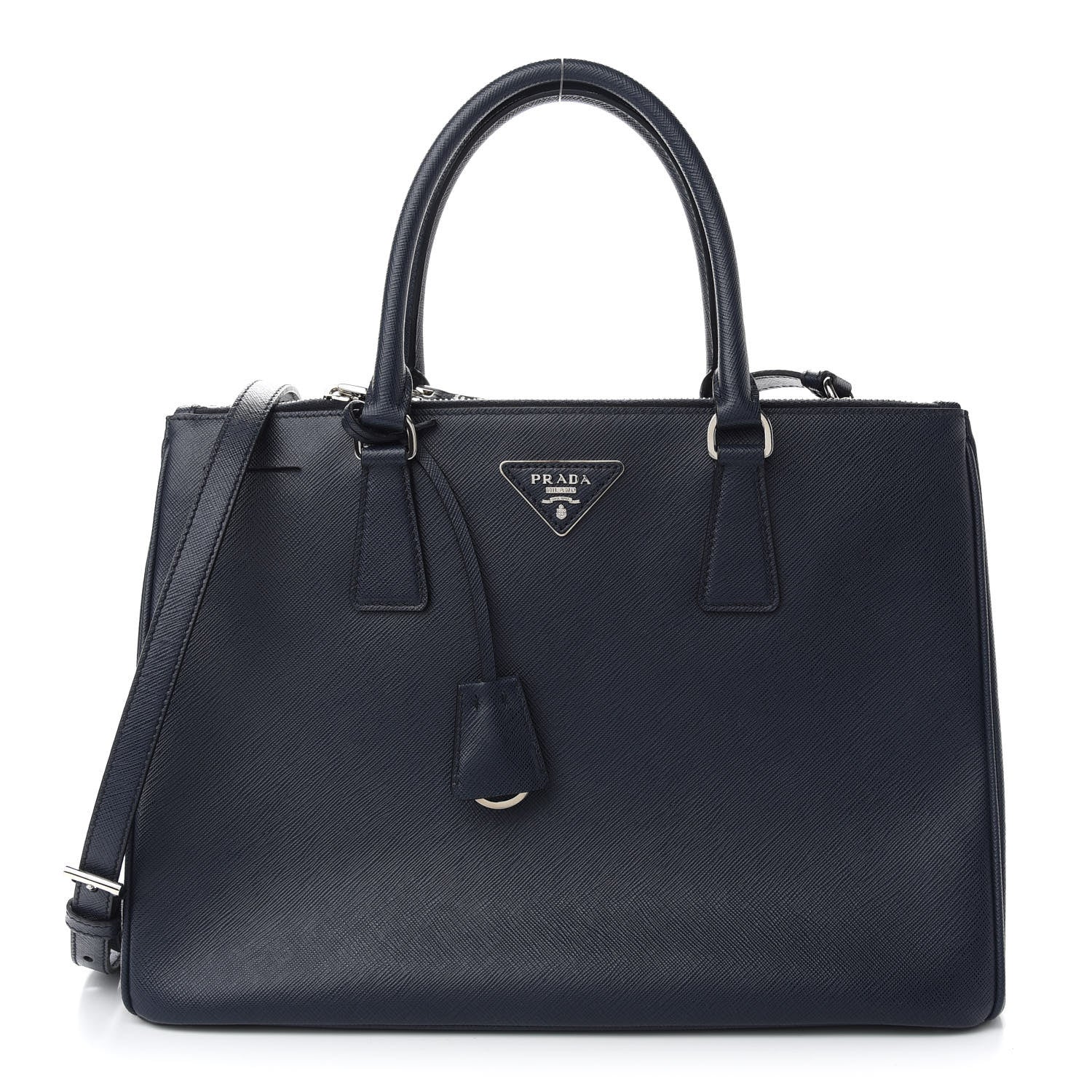Prada Saffiano Medium Galleria Double Zip Tote Baltico 1 of 8
