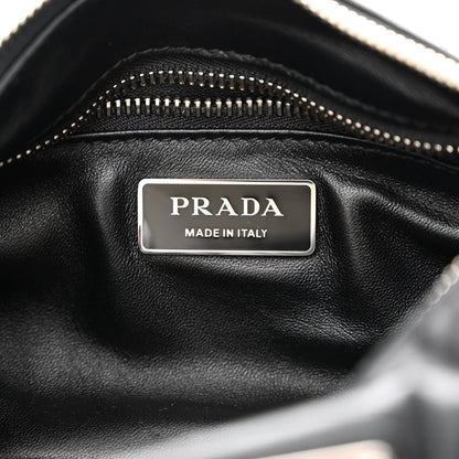 Prada Nappa Antique Re-Edition 2002 Barrel Shoulder Bag Black 9 of 13