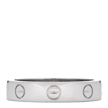 Cartier 18K White Gold Diamond 4mm LOVE Wedding Band Ring 52 6 3 of 4