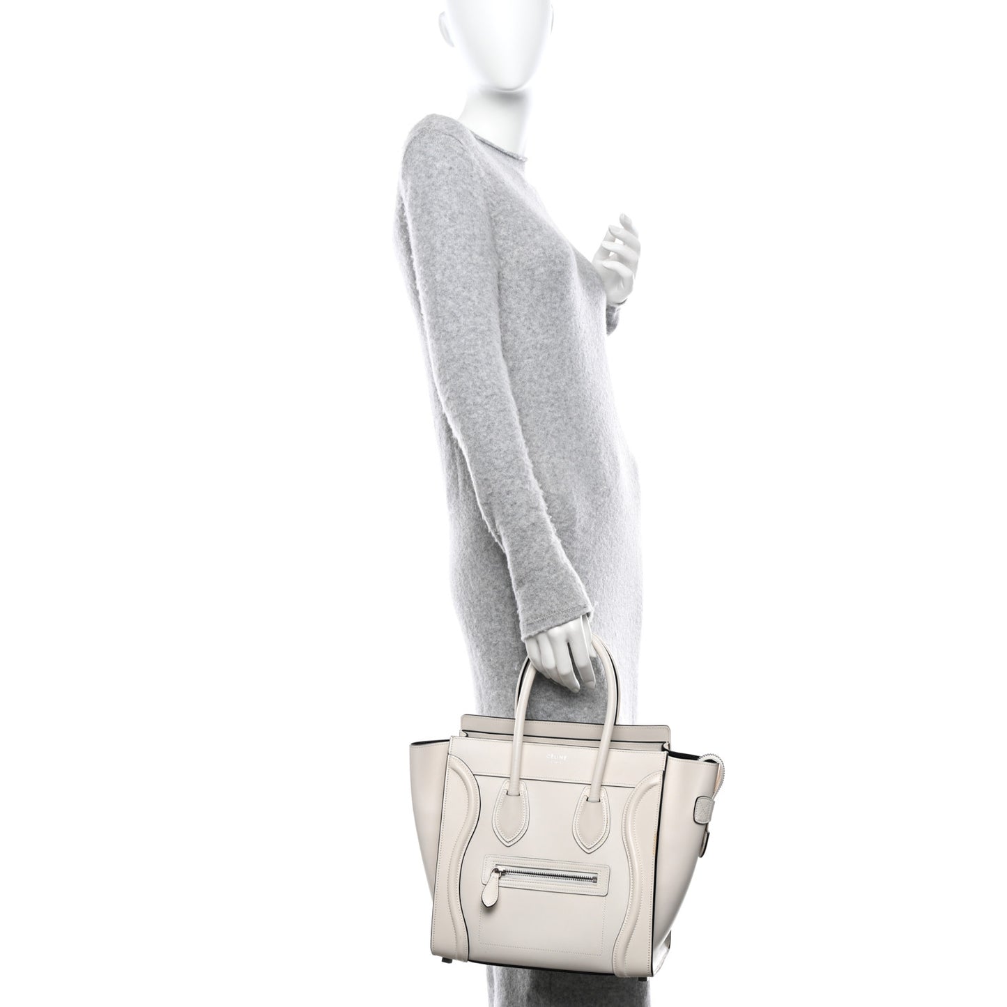 Smooth Calfskin Micro Luggage White