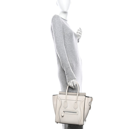 Celine Smooth Calfskin Micro Luggage White 2 of 16