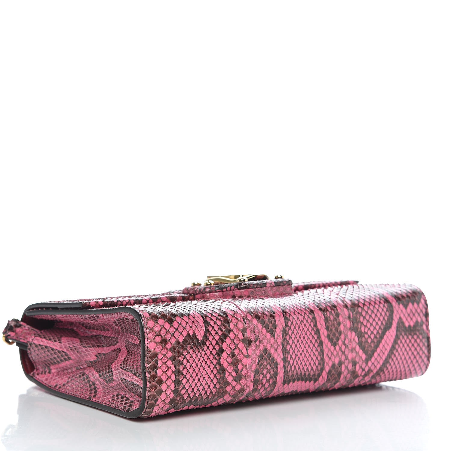 Dolce & Gabbana Python Lucia Top Handle Bag Raspberry 4 of 13
