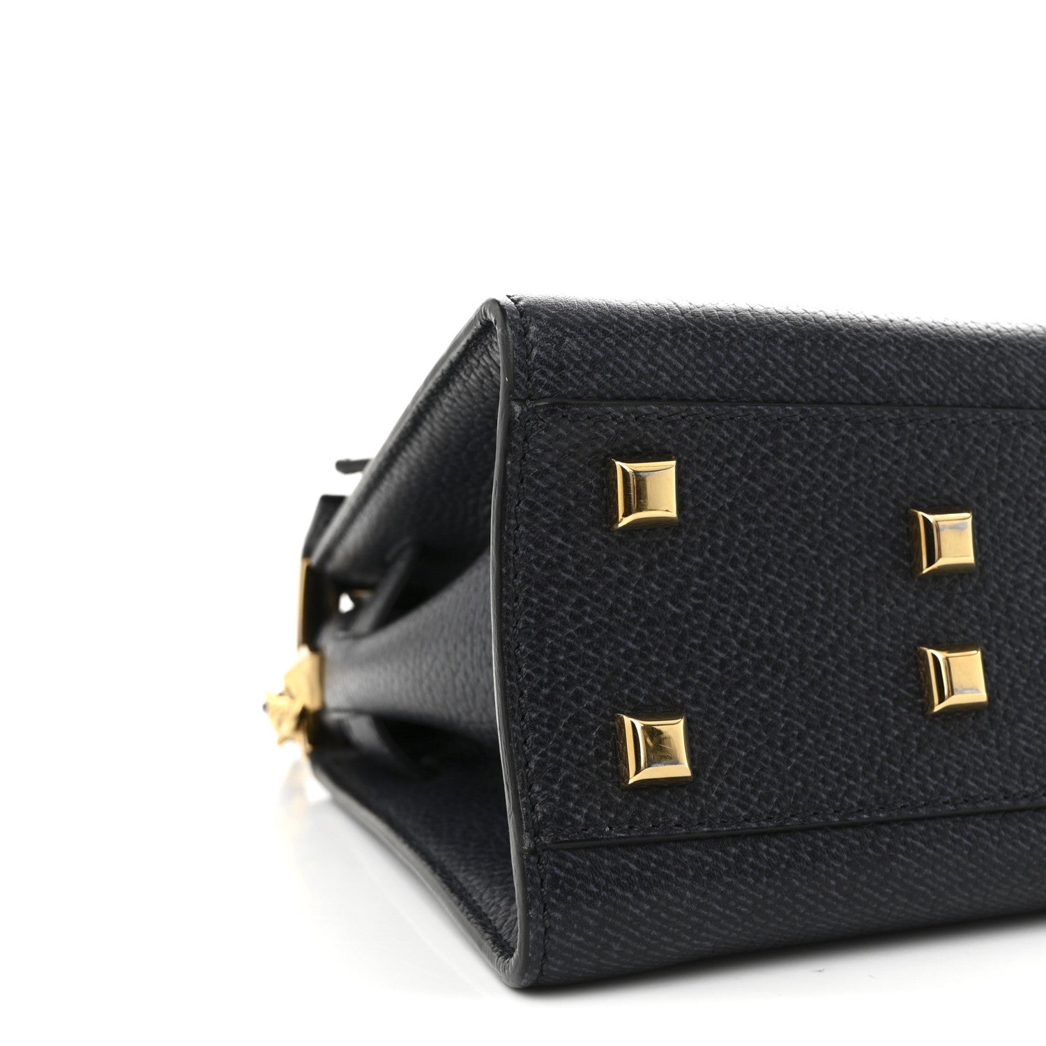Valentino Garavani Grainy Calfskin Small My Rockstud Frame Bag Deep Denim 8 of 9
