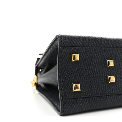 Valentino Garavani Grainy Calfskin Small My Rockstud Frame Bag Deep Denim 8 of 9