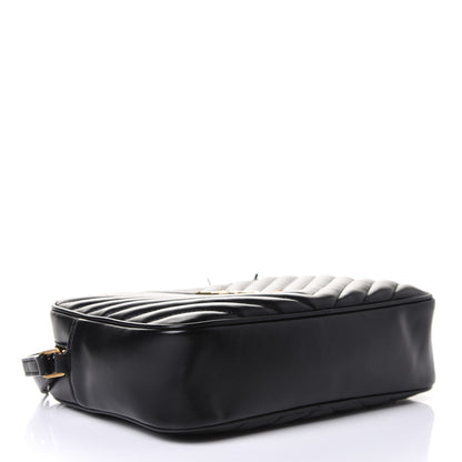 Saint Laurent Calfskin Matelasse Monogram Lou Camera Bag Black 4 of 11