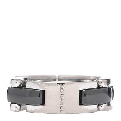 Chanel 18K White Gold Black Ceramic Medium Ultra Ring 51 5.75 3 of 4