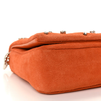 Miu Miu Suede Crystal Chain Crossbody Orange 6 of 7
