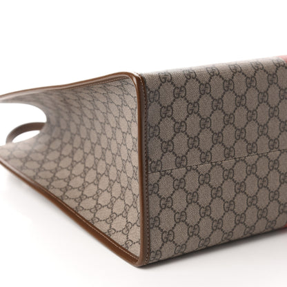 Gucci GG Supreme Monogram Fake/Not Large Retro Interlocking G Tote Bag Beige Brown Sugar 6 of 10