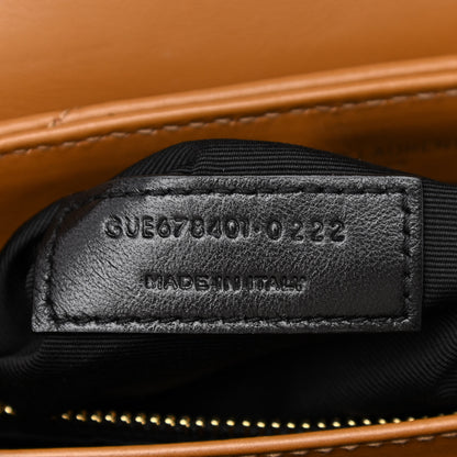 Saint Laurent Calfskin Y Quilted Monogram Toy Loulou Crossbody Bag Dark Natural 7 of 10