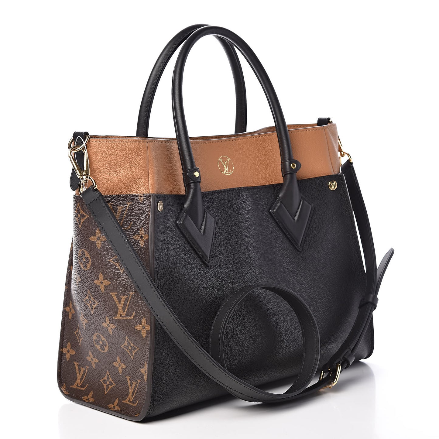Calfskin Monogram On My Side Black