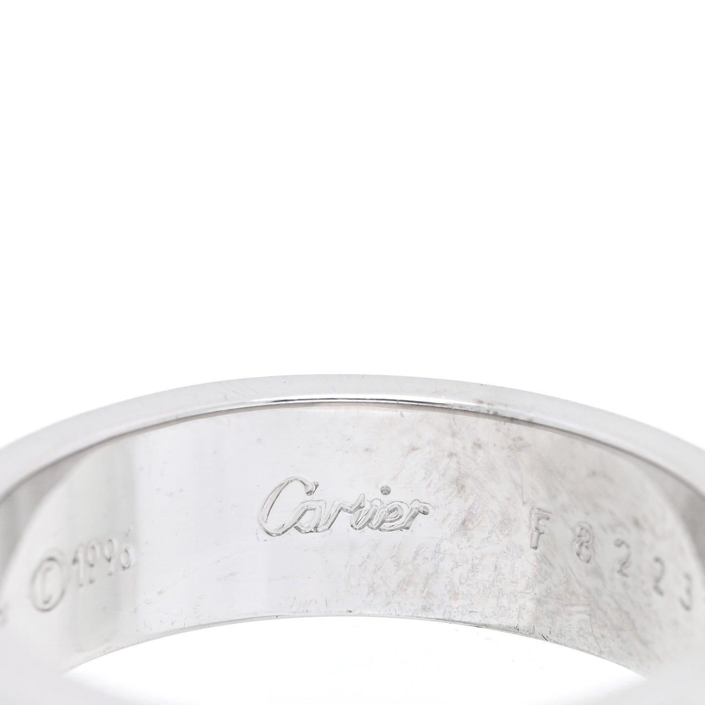 18K White Gold 5.5mm LOVE Ring 57 8