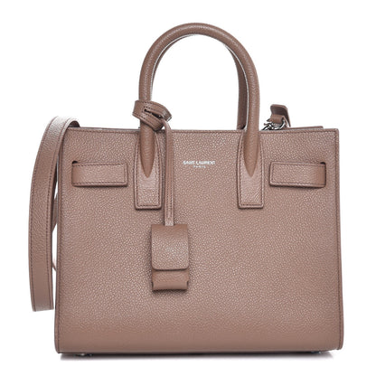 Saint Laurent Grained Calfskin Nano Sac De Jour Taupe 1 of 9