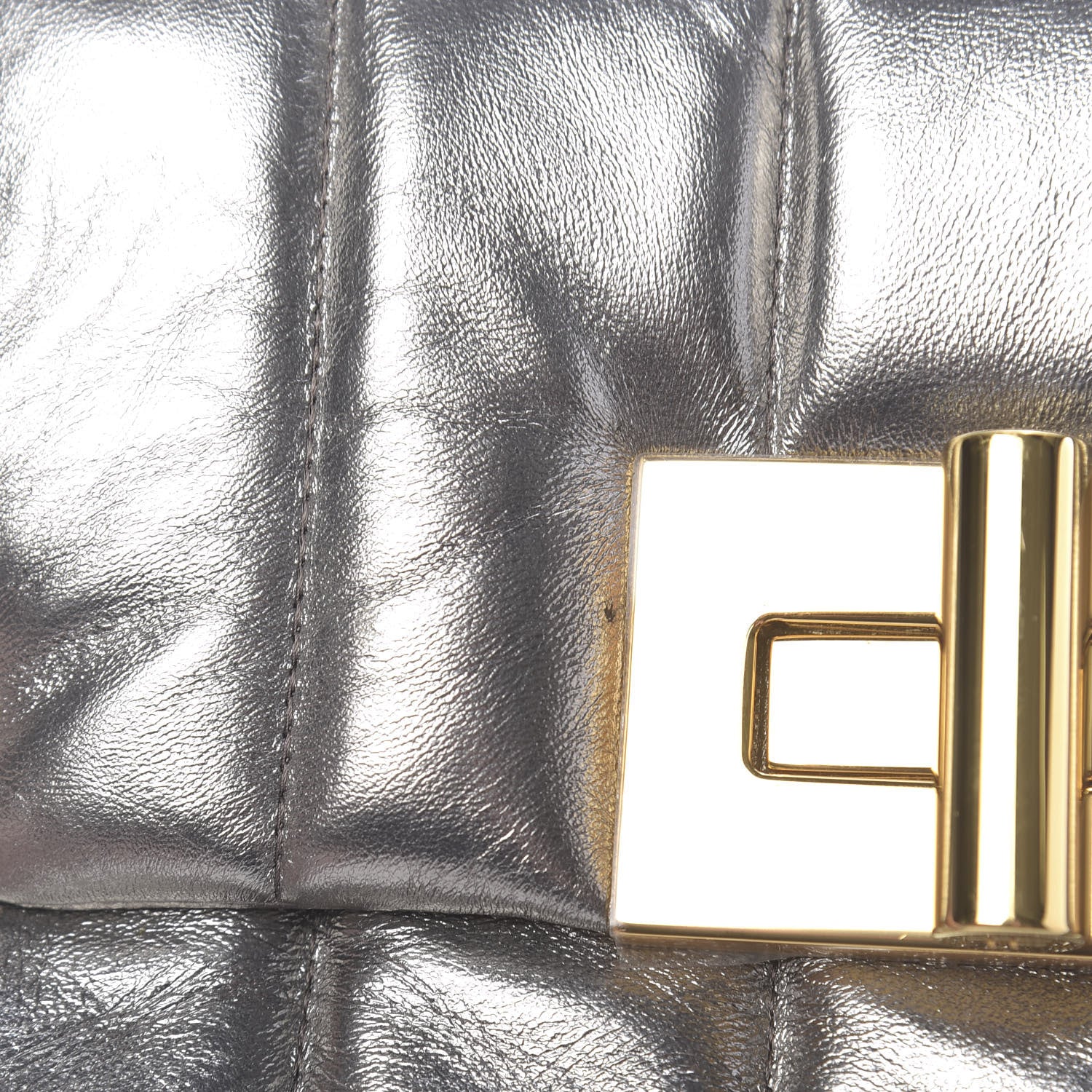 Tom Ford Metallic Soft Lambskin Quilted Small Natalia Chain Shoulder Bag Silver 10 of 11