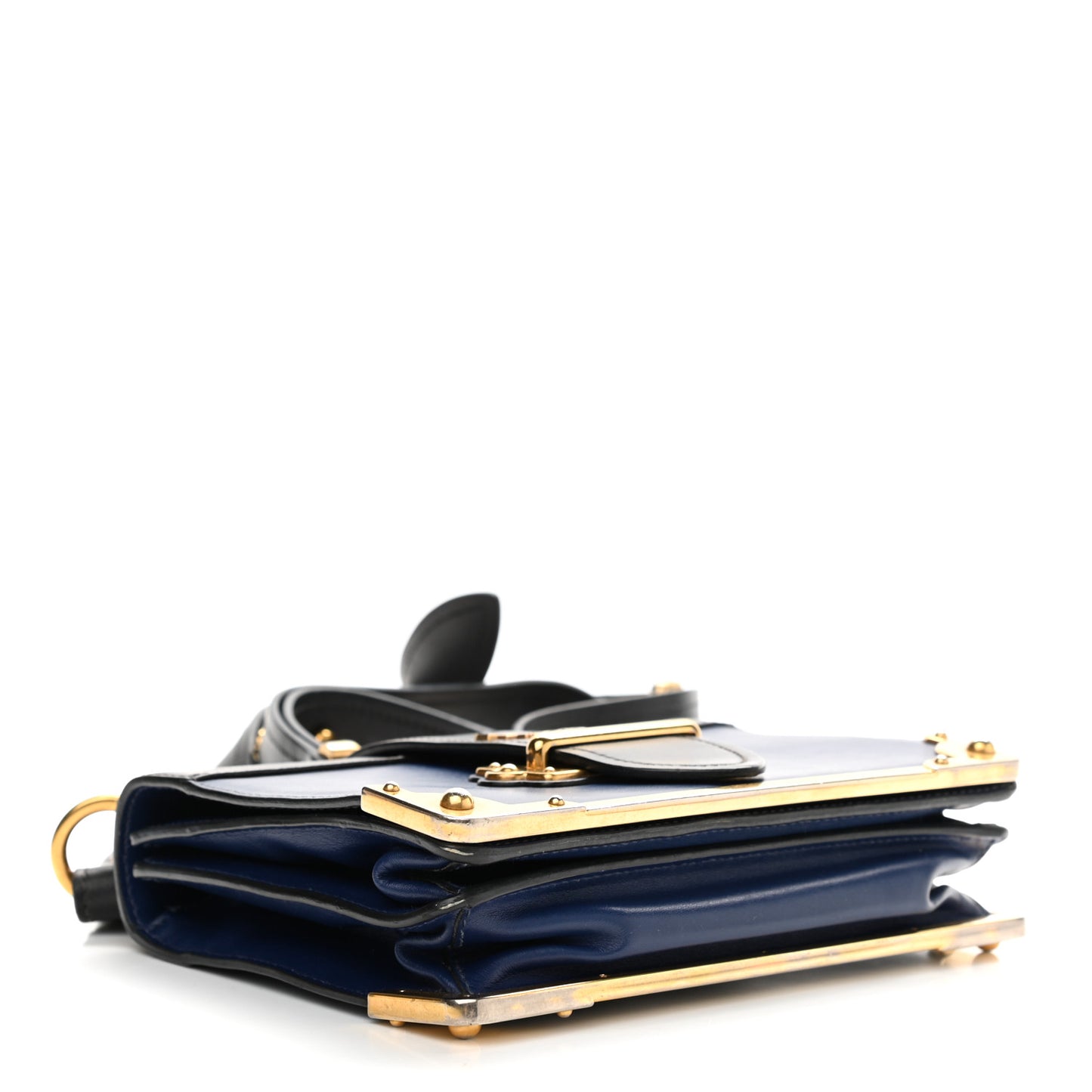 City Calf Saffiano Cahier Bag Bluette Black