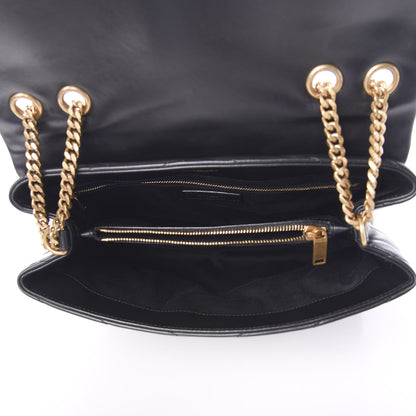 Saint Laurent Calfskin Y Quilted Monogram Medium Loulou Chain Satchel Black 4 of 9