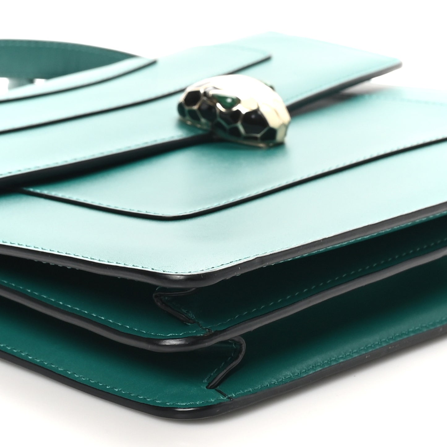 Calfskin Serpenti Forever Top Handle Emerald Green