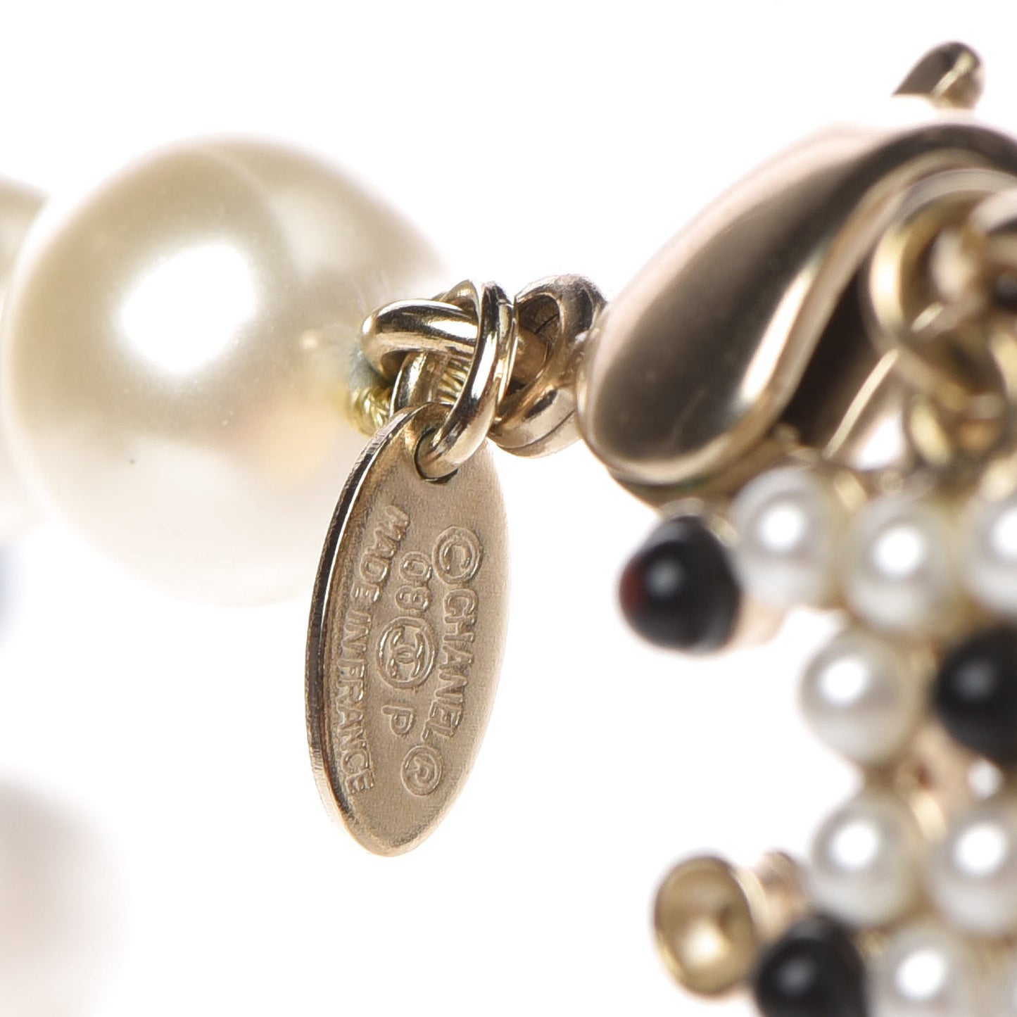 Pearl Enamel Gripoix CC Necklace