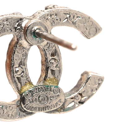 Chanel Crystal CC Earrings Silver 5 of 5