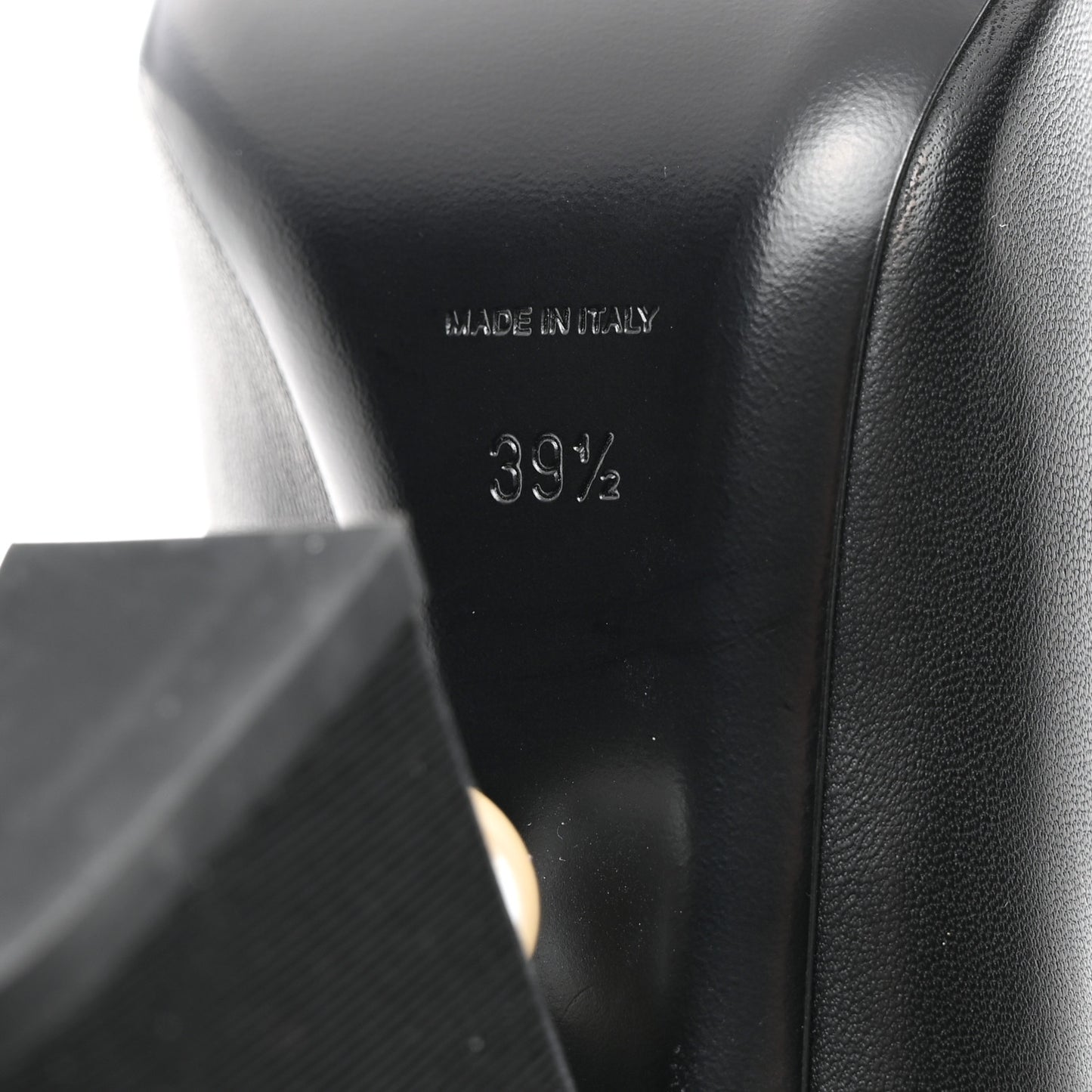 Lambskin Pearl Short Boots 39.5 Black