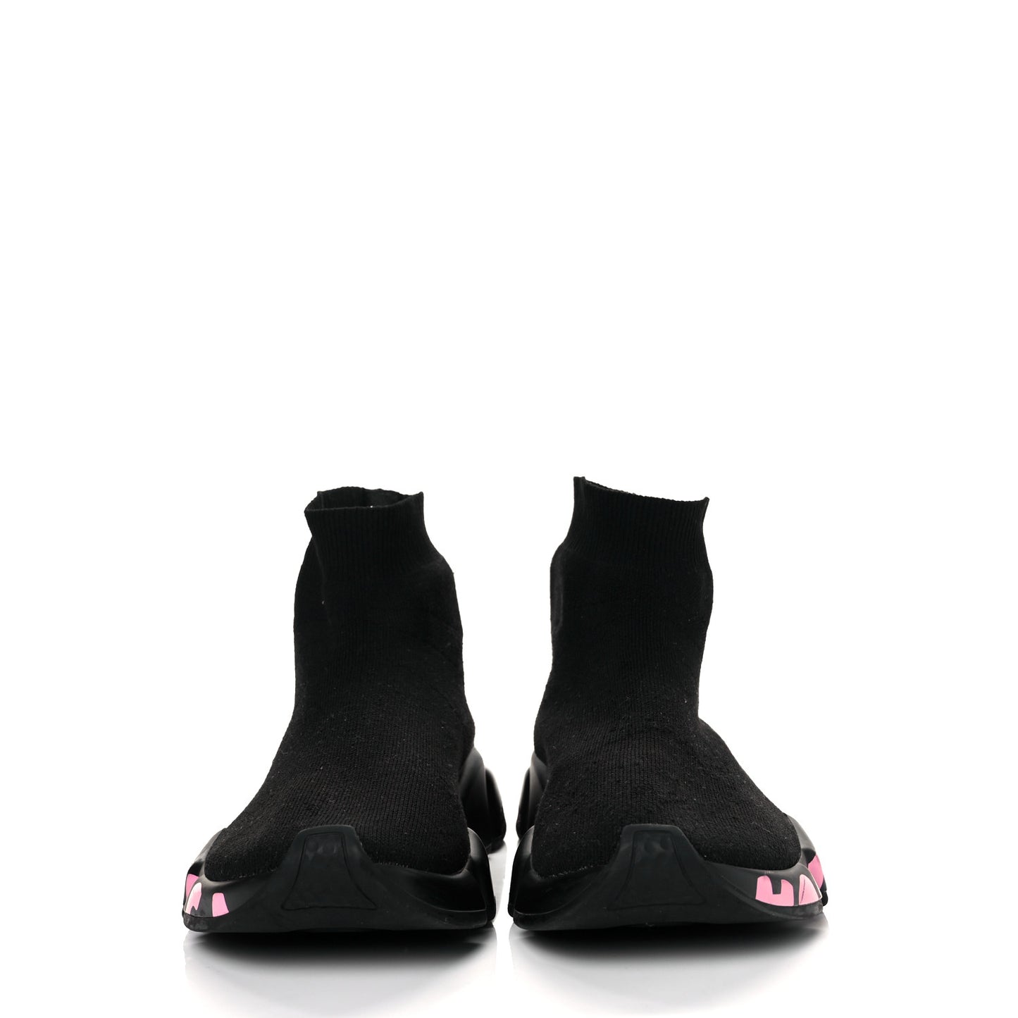 Recycled Knit Womens Speed Graffiti Sneakers 40 Black Pink