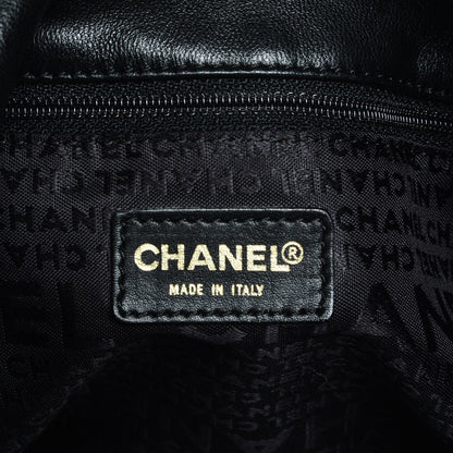 Chanel Lambskin Small Olsen Shoulder Bag Black Beige 8 of 9