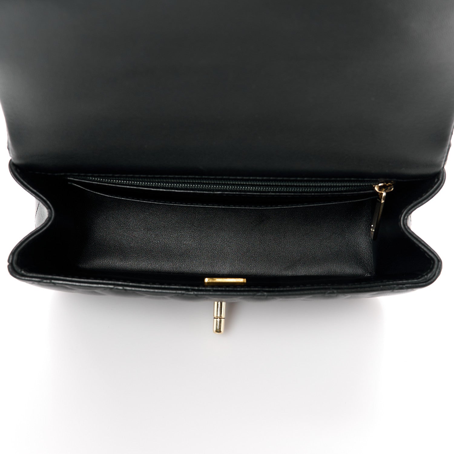 Chanel Lambskin Quilted Mini Top Handle Rectangular Flap Black 5 of 11
