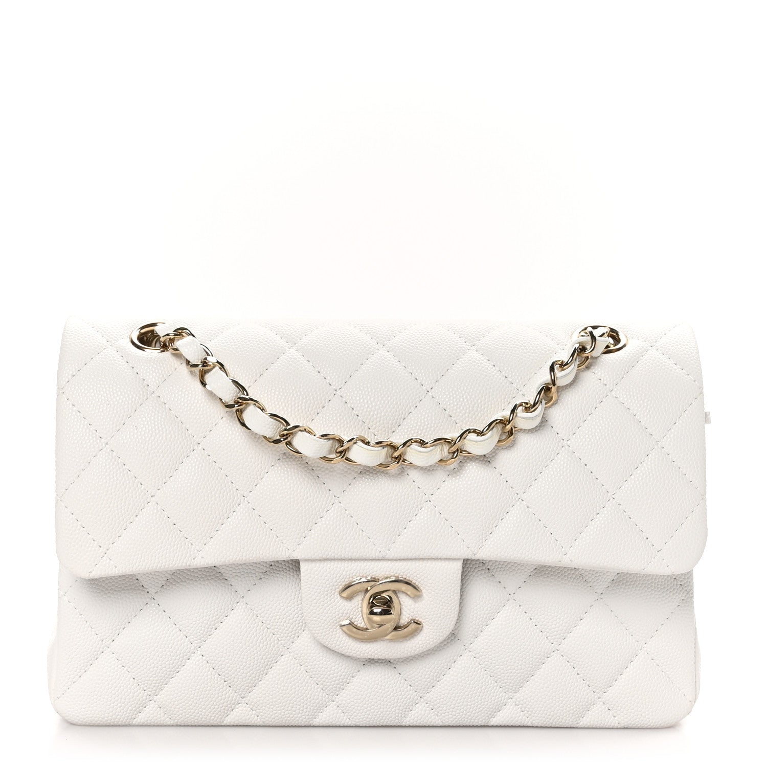 Chanel Caviar Quilted Small Double Flap White 1 of 10
