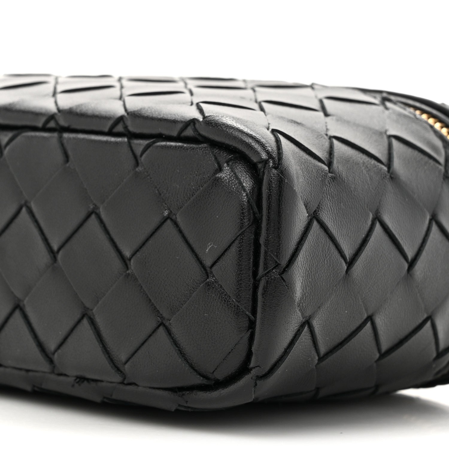 Bottega Veneta Calfskin Intrecciato Bang Bang Vanity Case Black 8 of 9