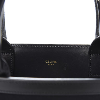 Celine Canvas Calfskin Small Vertical Cabas Black 6 of 12