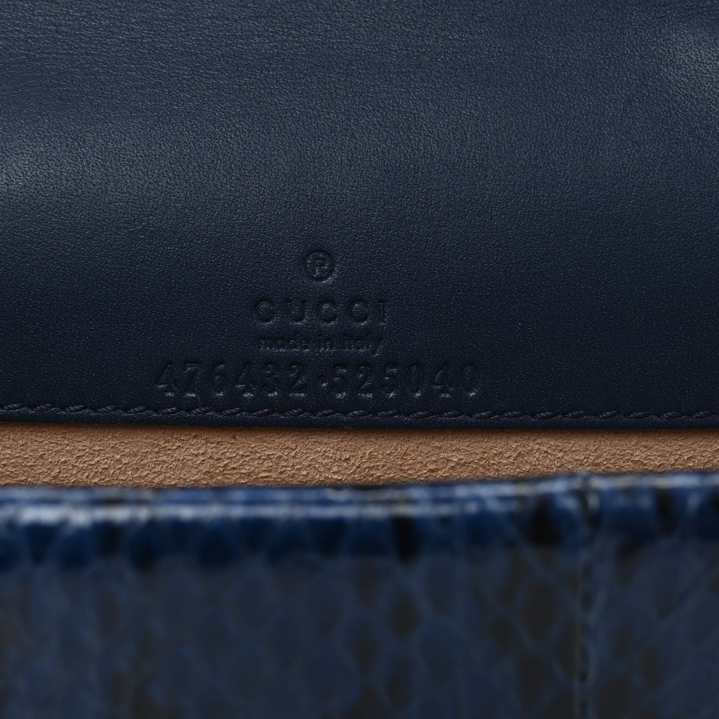 Snakeskin Super Mini Dionysus Shoulder Bag Blue