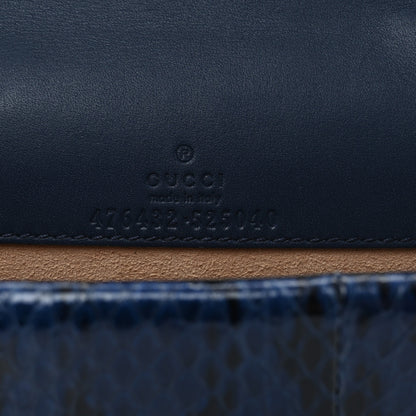 Gucci Snakeskin Super Mini Dionysus Shoulder Bag Blue 6 of 9