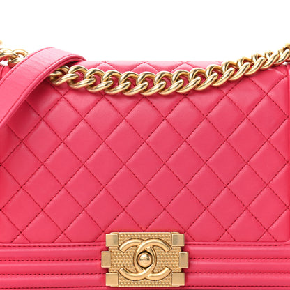 Chanel Lambskin Quilted Medium Boy Flap Fuchsia 8 of 10