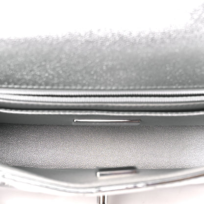 Chanel Mirror Calfskin Small Top Handle Clutch With Chain Silver 5 of 12
