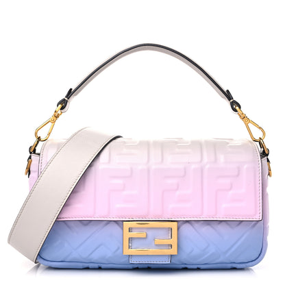 Fendi Nappa FF 1974 Embossed Baguette Pink Multicolor 1 of 9