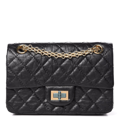 Chanel Aged Calfskin Quilted 2.55 Reissue Mini Flap Black 1 of 11