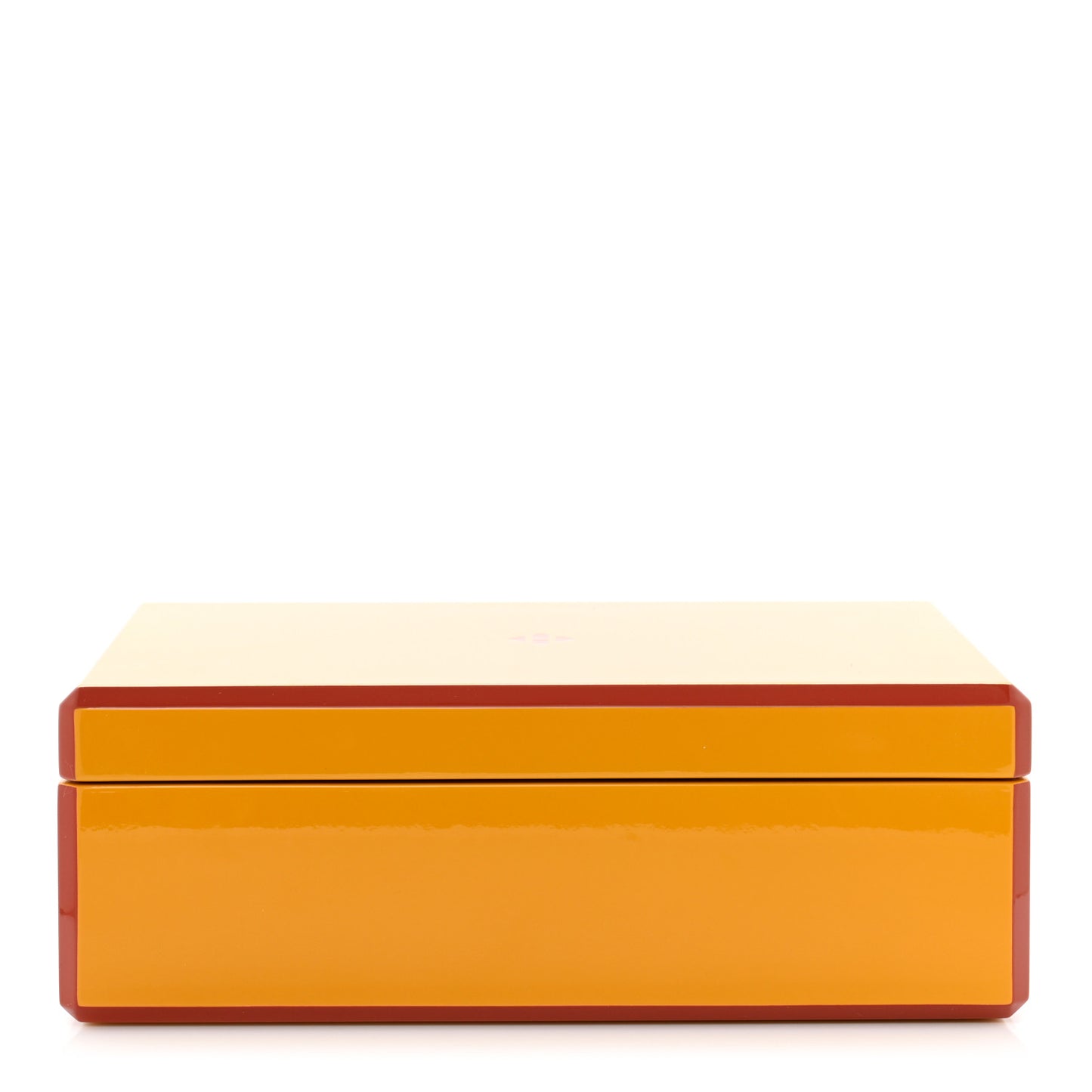 Lacquered Wood Facettes Watch Box Curry