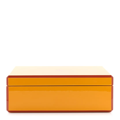 Hermes Lacquered Wood Facettes Watch Box Curry 3 of 11