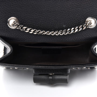Gucci Calfskin Small Studded Miss Bamboo Shoulder Bag Black 5 of 11
