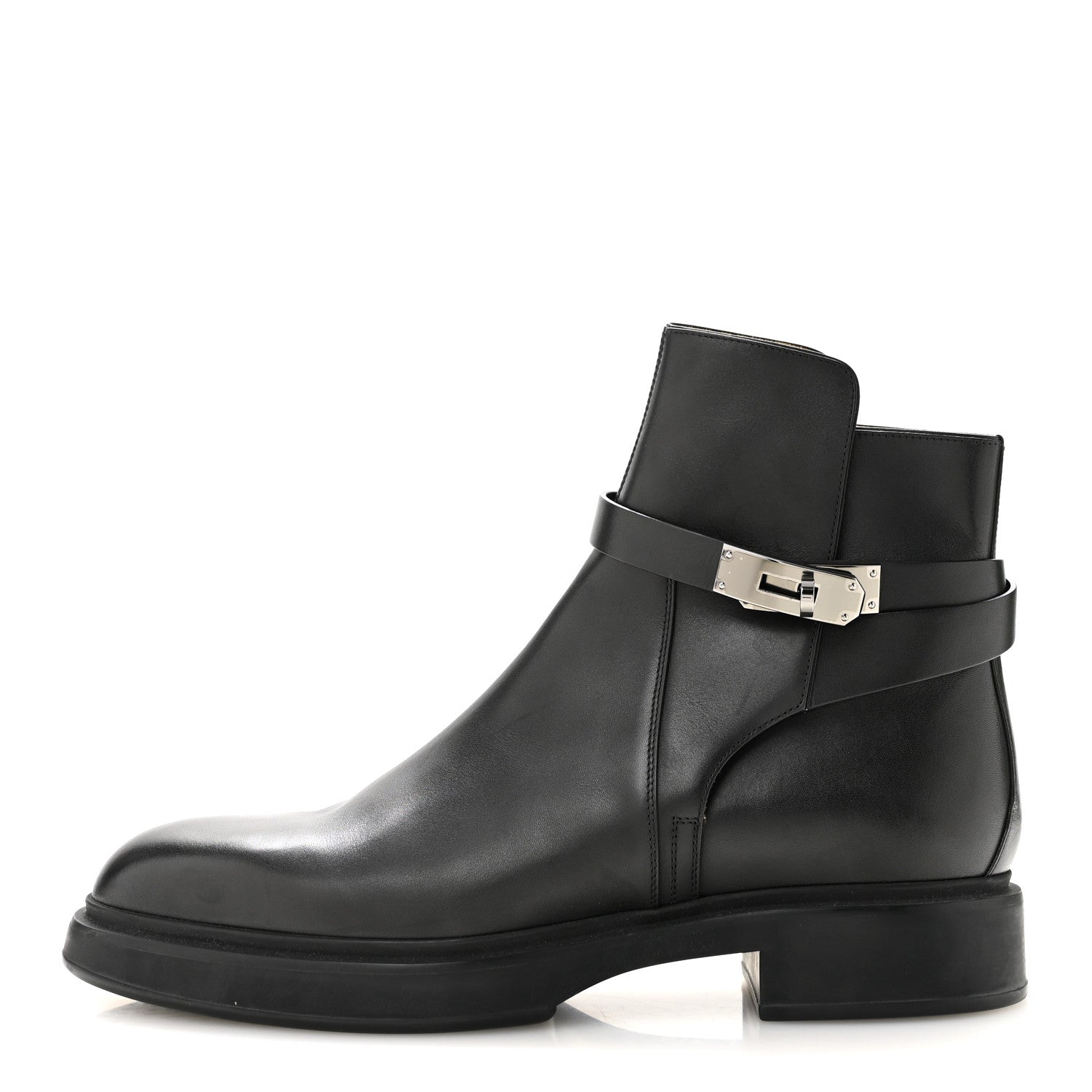 Hermes Calfskin Mens Veo Ankle Boots 43 Black 1 of 11