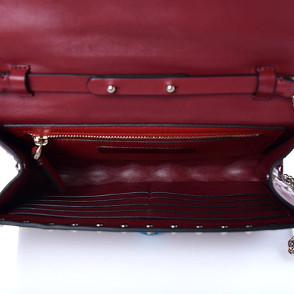Valentino Garavani Nappa Rockstud Spike Wallet on Chain Rubino 5 of 6
