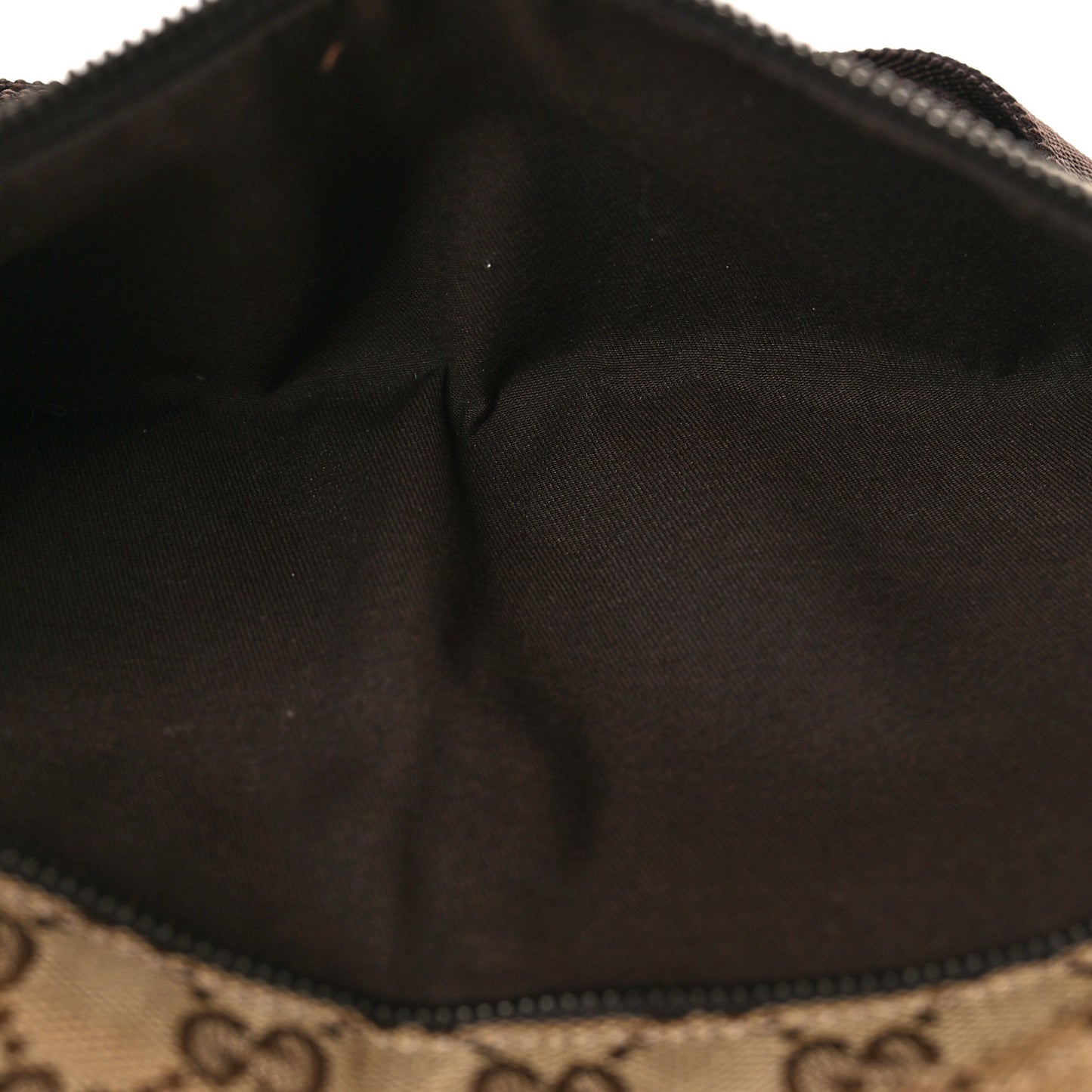 GG Monogram Double Pocket Belt Bag Dark Brown