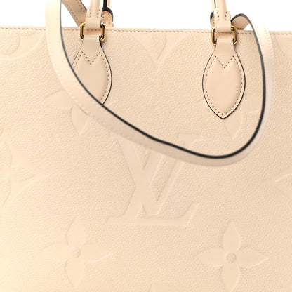 Louis Vuitton Empreinte Monogram Giant Onthego MM Creme 7 of 9