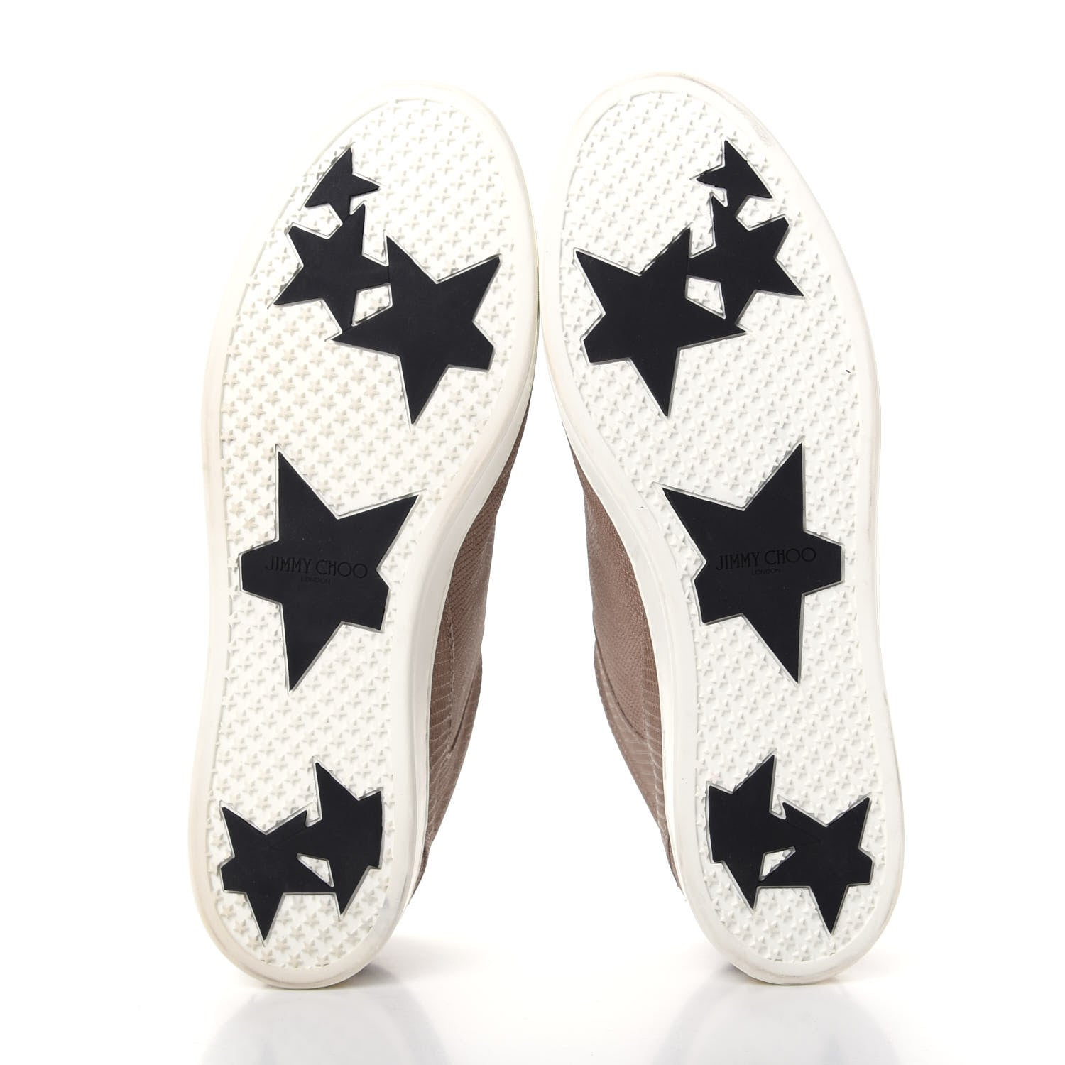 Jimmy Choo Metallic Lizard Embossed Miami Sneakers 42 Taupe 6 of 10