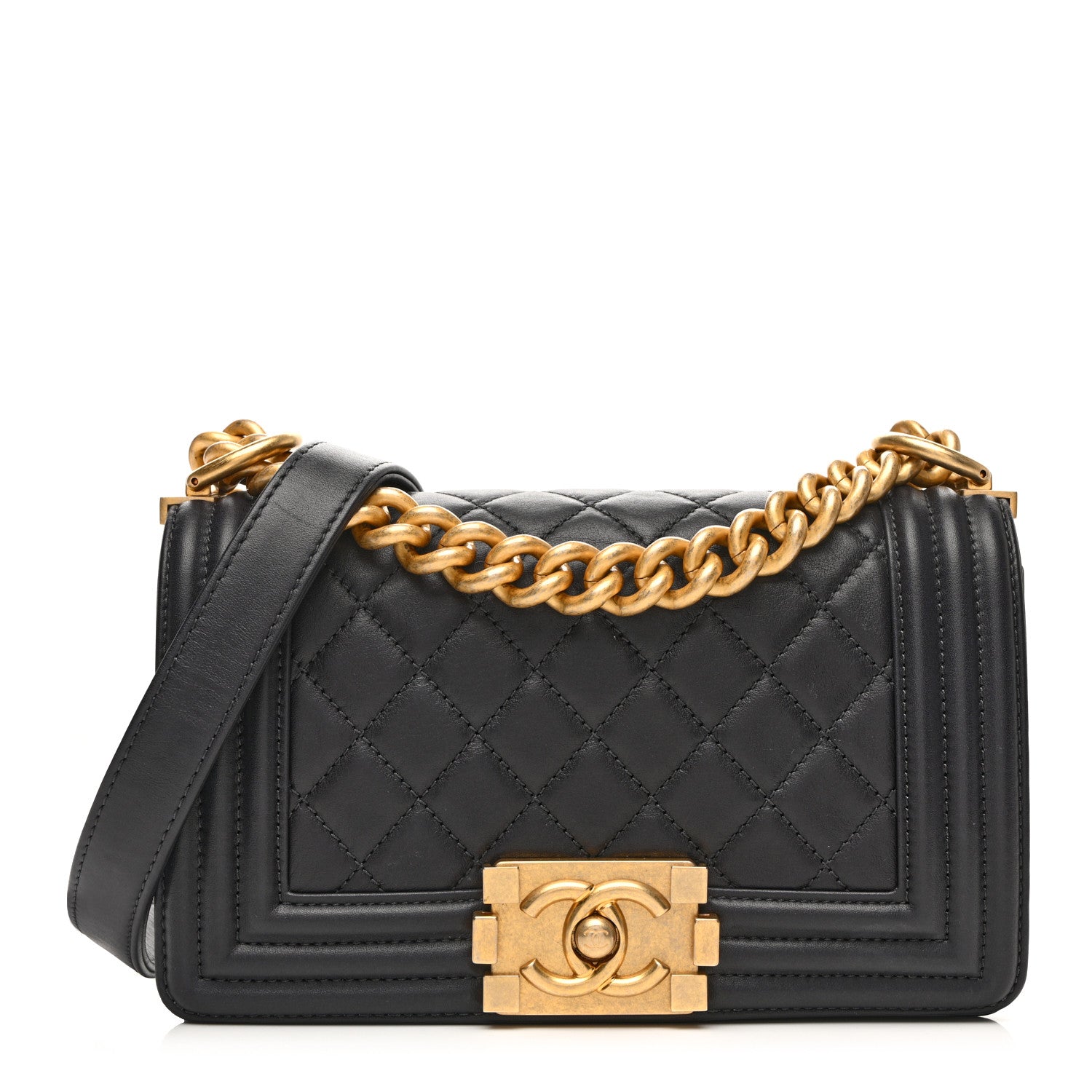 Chanel Calfskin Quilted Small Boy Flap Dark Grey 1 of 10