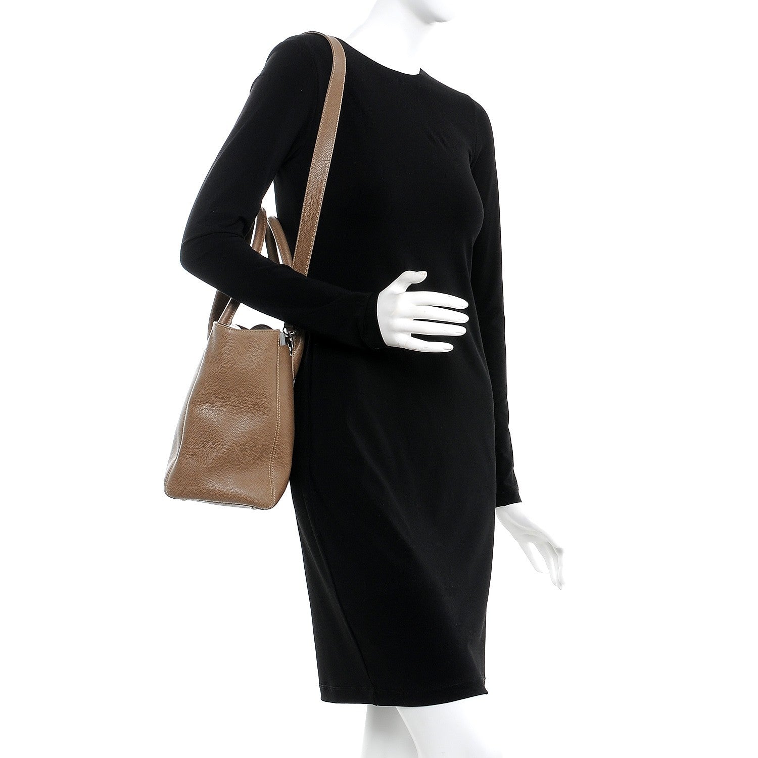 Chanel Calfskin Cerf Executive Shopper Tote Beige 2 of 13