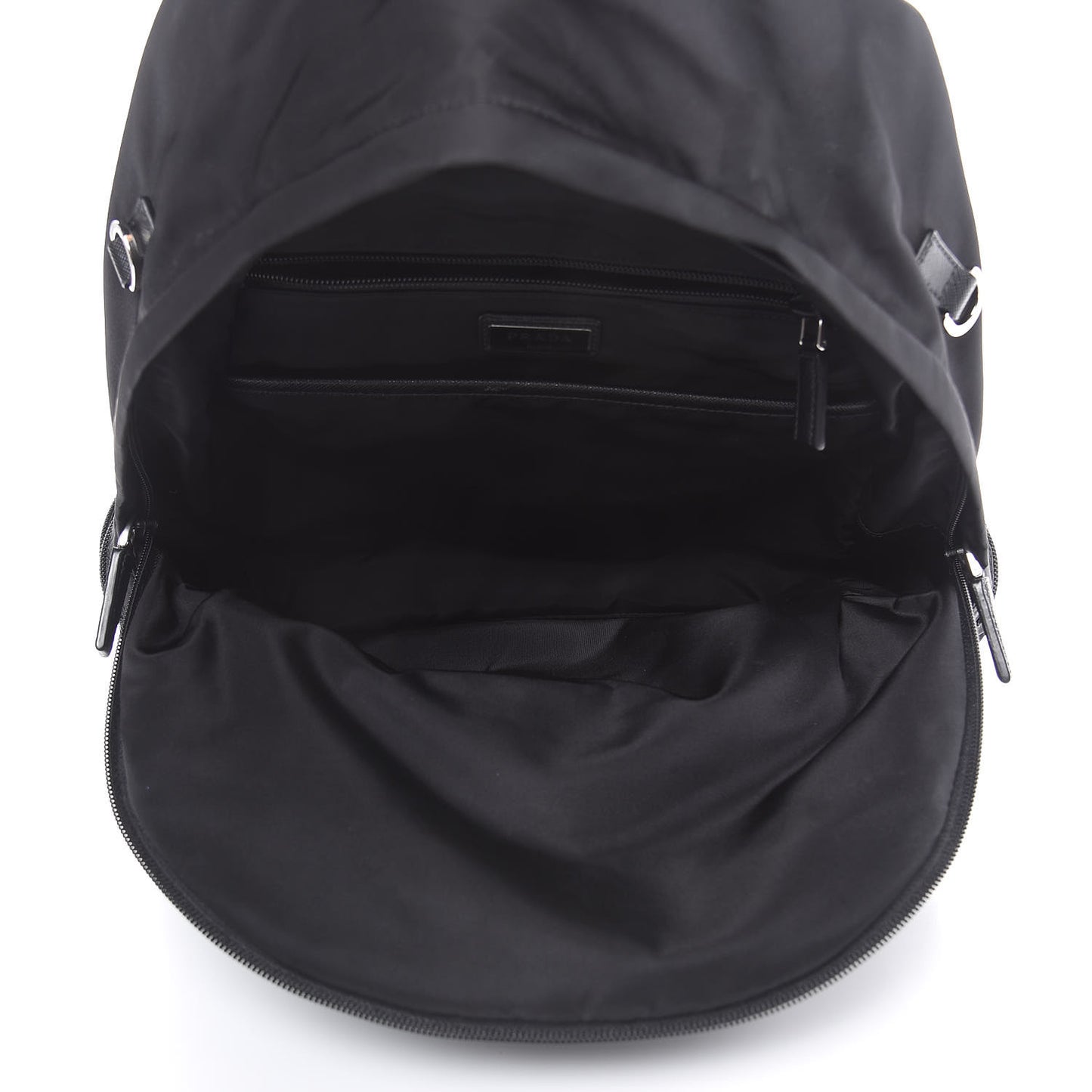 Nylon Montagna Saffiano Day Backpack Black