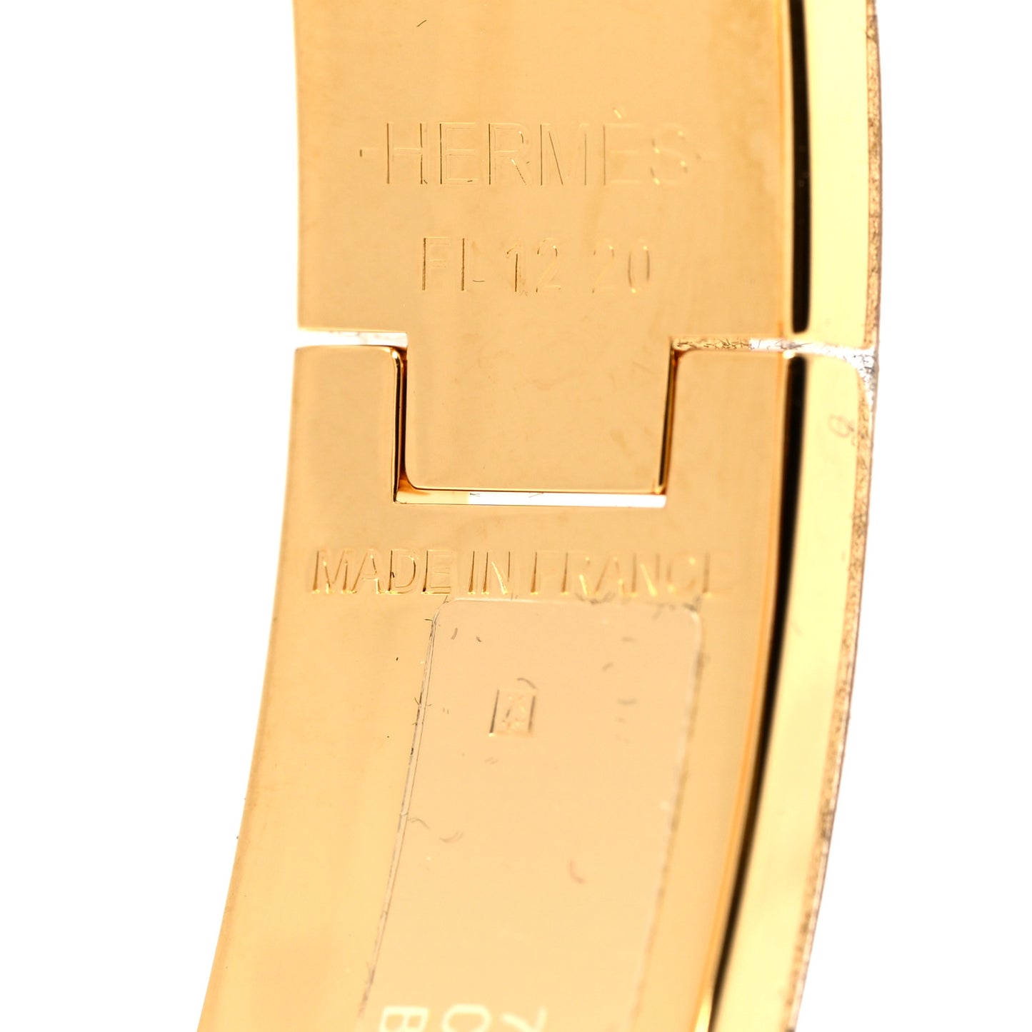 Enamel Narrow Clic Clac H Bracelet PM White