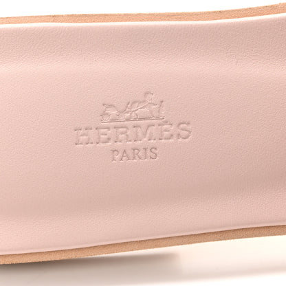 Hermes Epsom Oran Sandals 40 Rose Porcelaine 7 of 9